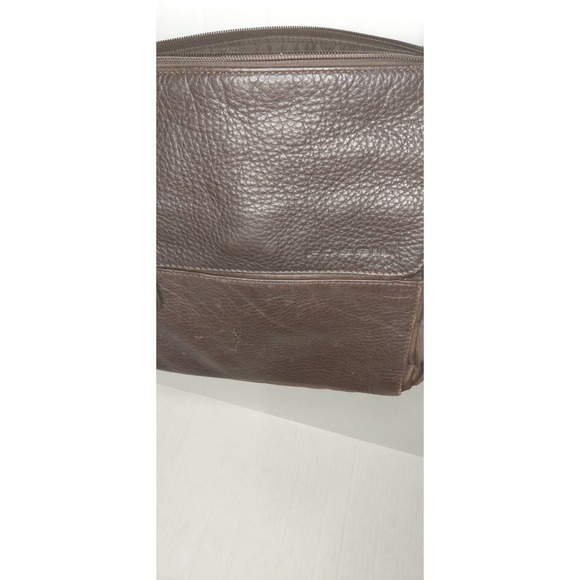 vintage brown leather Fossil crossbody messenger bag Y2k 90s professional Indie - Picture 12 of 13